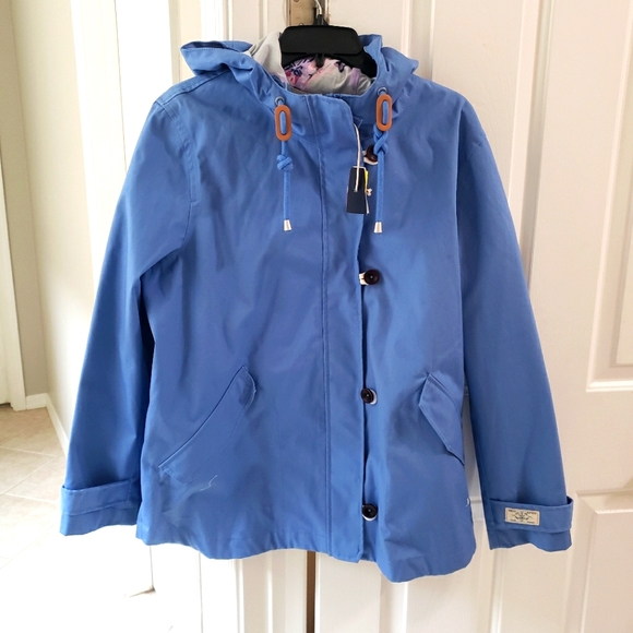 Joules Jackets & Coats Joules Right As Rain Coastal Blue Raincoat
